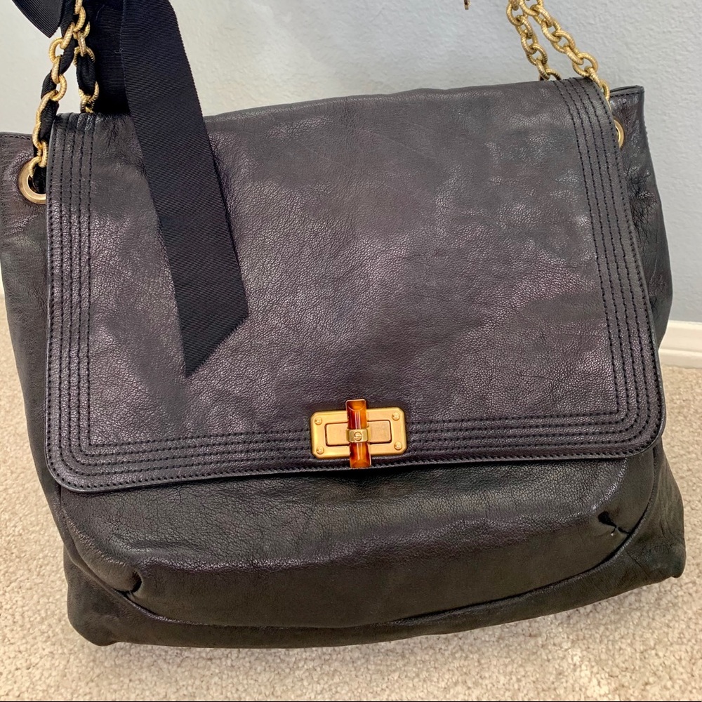 Lanvin Black Leather Shoulder Bag